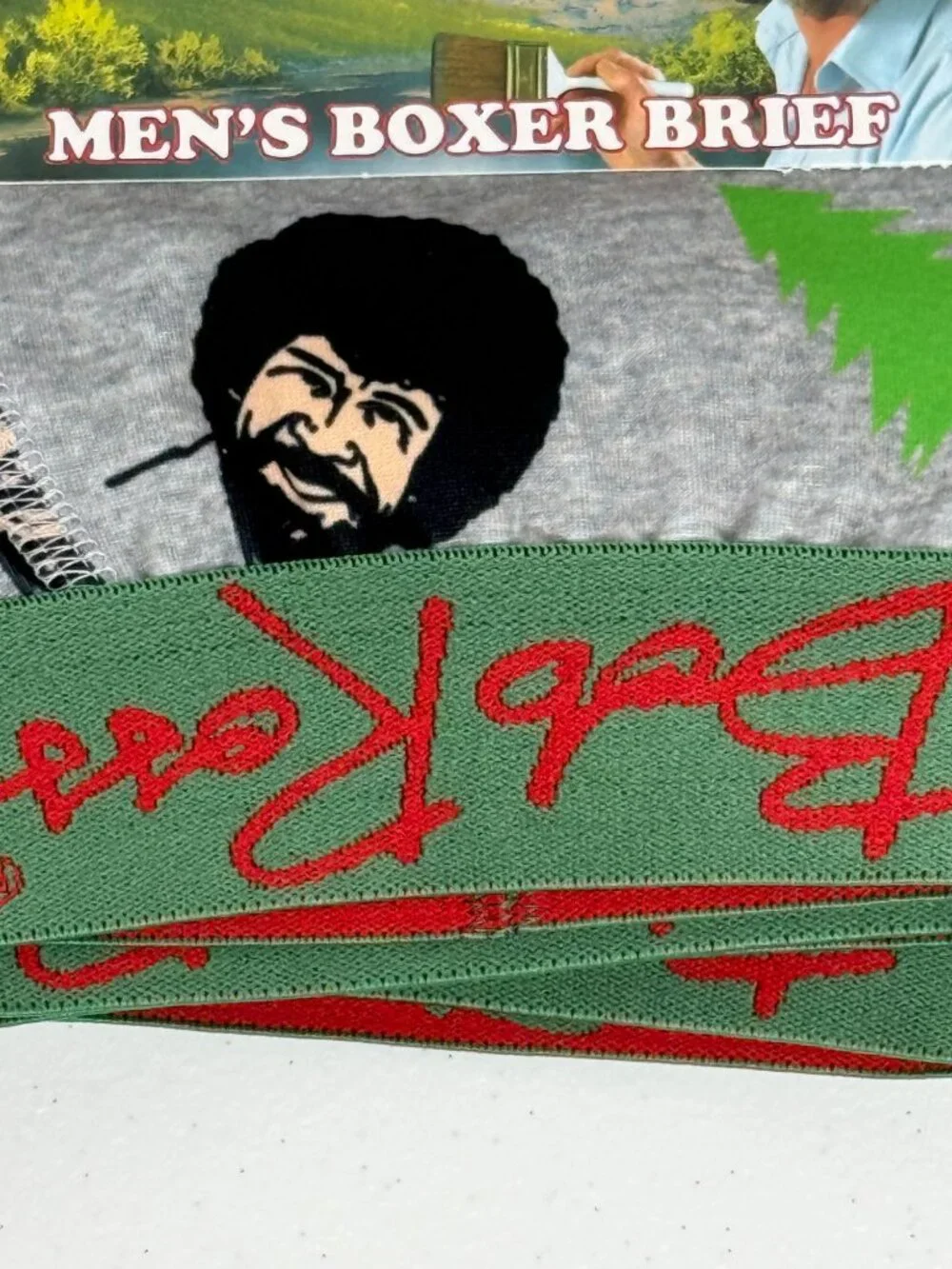 Bob Ross Joy of Painting Mens Boxer Briefs Size XL 40-42 Novelty NWT